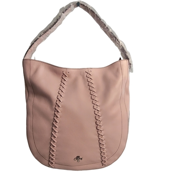 orYANY Chelsea Pebbled Leather Hobo Bag Ant Rose/Pink NWT - Picture 1 of 15